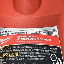AS-IS Milwaukee M- Spector 4 ft. Inspection Sewer Camera Scope