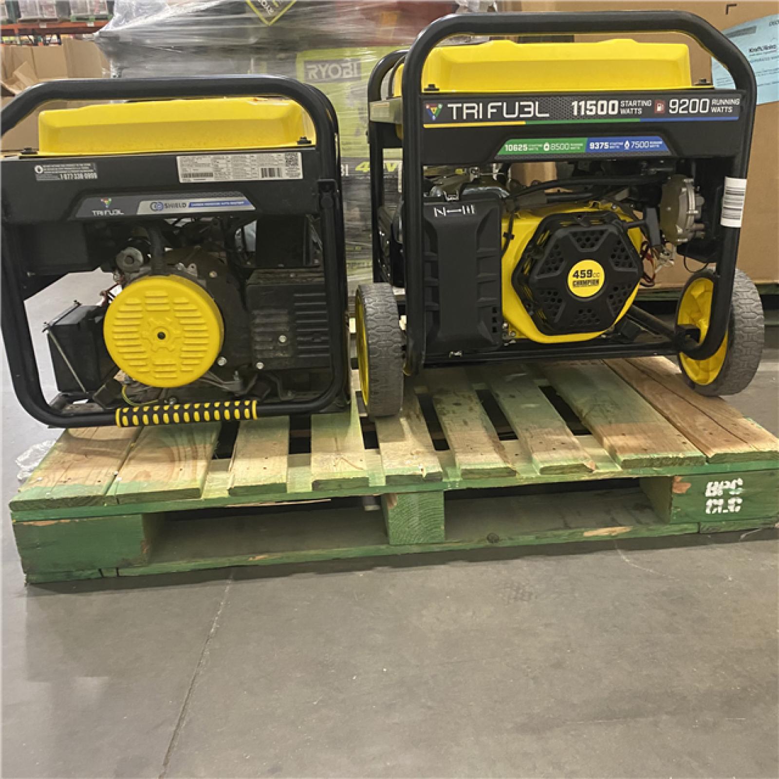 Dallas Location - As-Is Champion 201412 11500W Tri Fuel Generator(Lot Of 2)