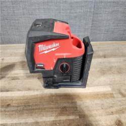 HOUSTON LOCATION - AS-IS Milwaukee Green 125 Ft. Cross Line and Plumb Points Laser Level Kit