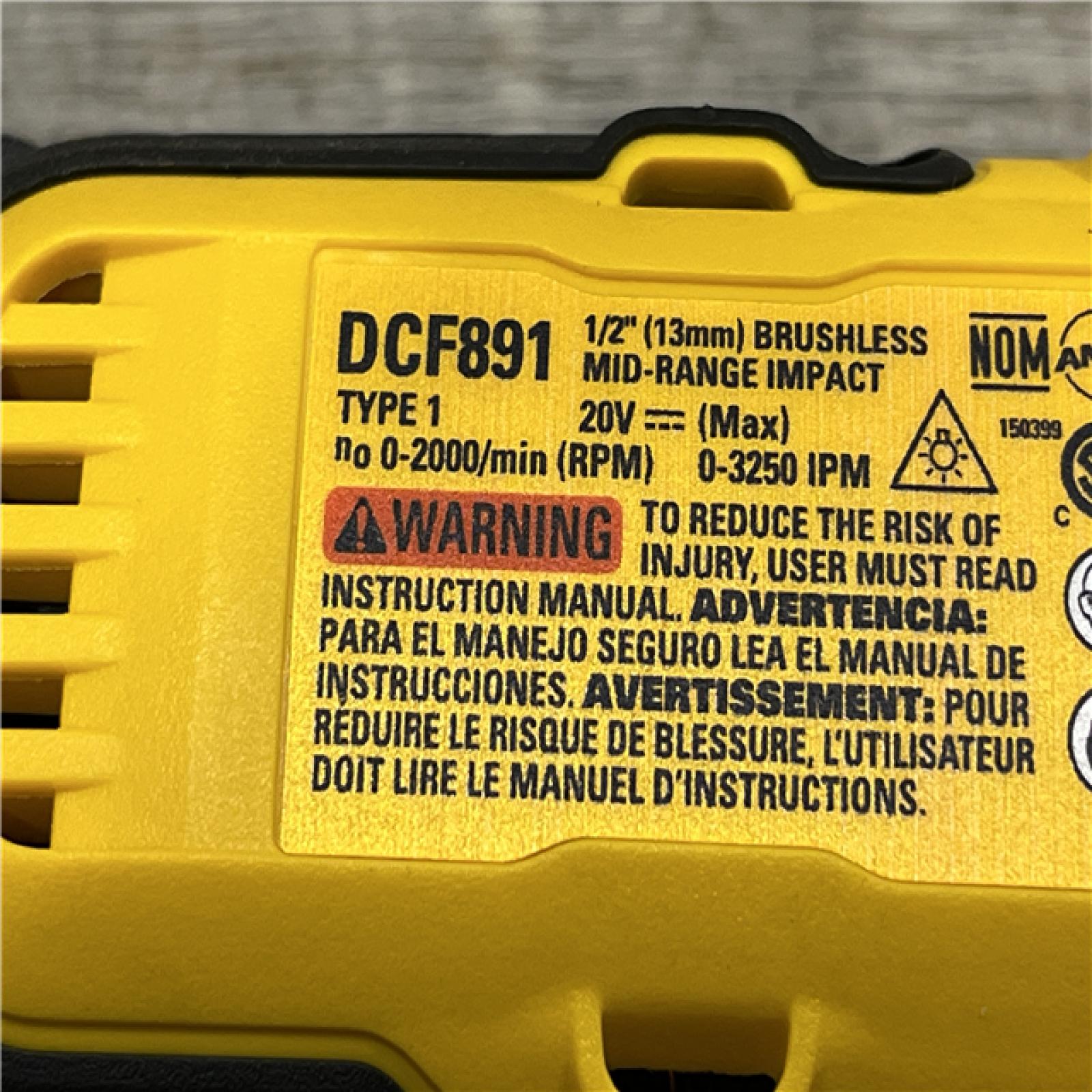 AS-IS DEWALT 20V MAX XR Cordless 1/2 in. Impact Wrench (Tool Only)