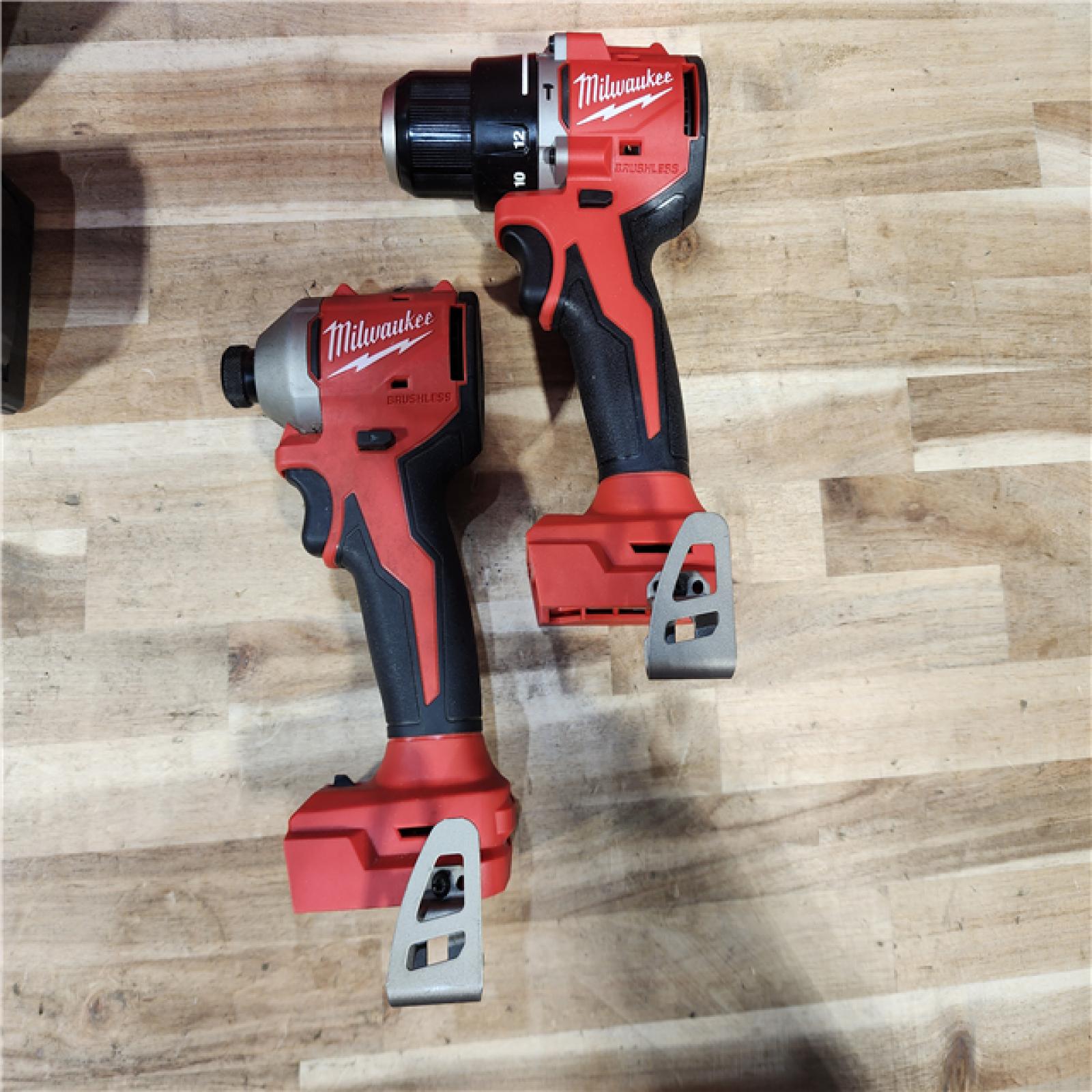 HOUSTON LOCATION - AS-IS Milwaukee 18-Volt Lithium-Ion Brushless Cordless Compact Hammer Drill/Impact Combo Kit