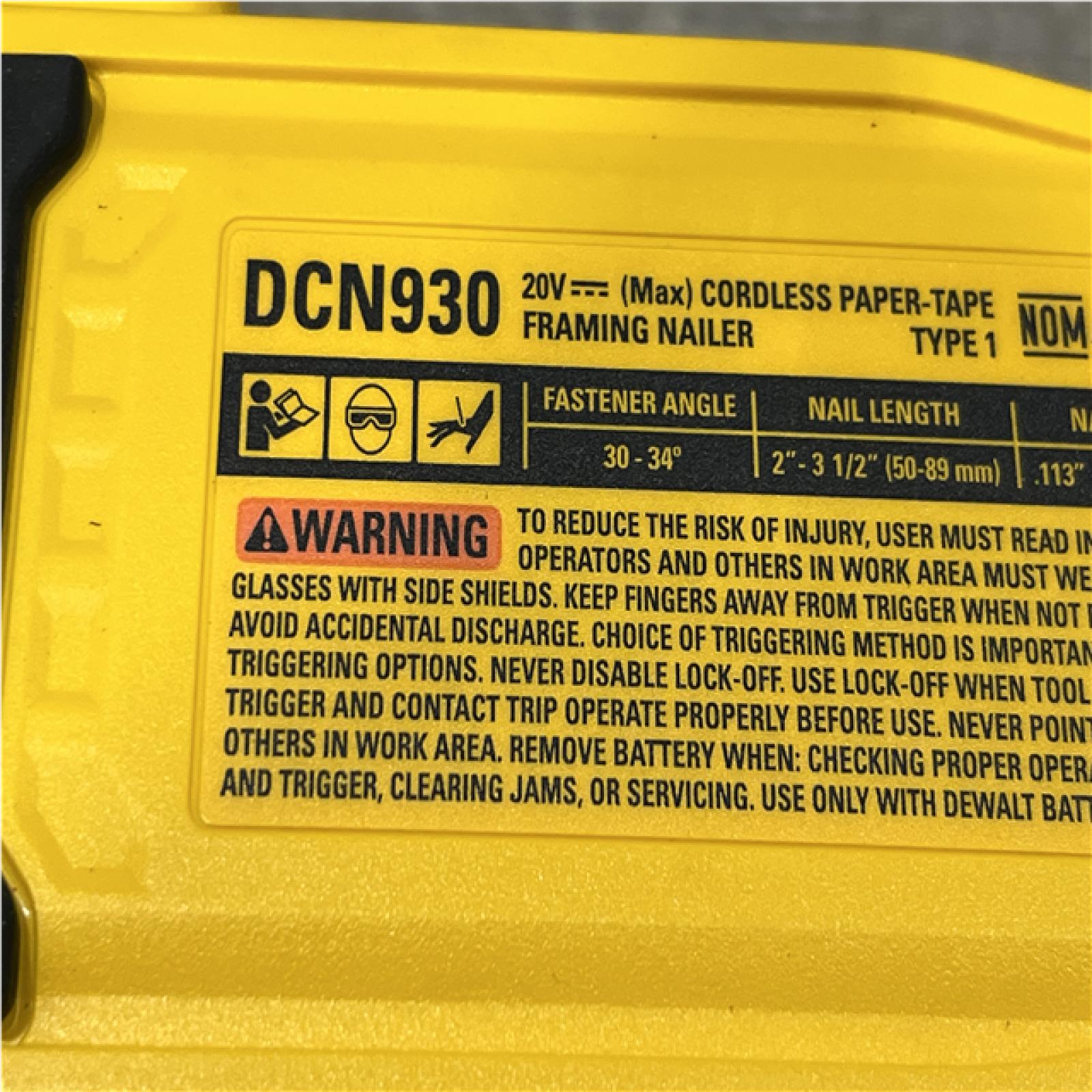 AS-IS DEWALT 20V 30 Degree Cordless Framing Nailer (Tool-Only)