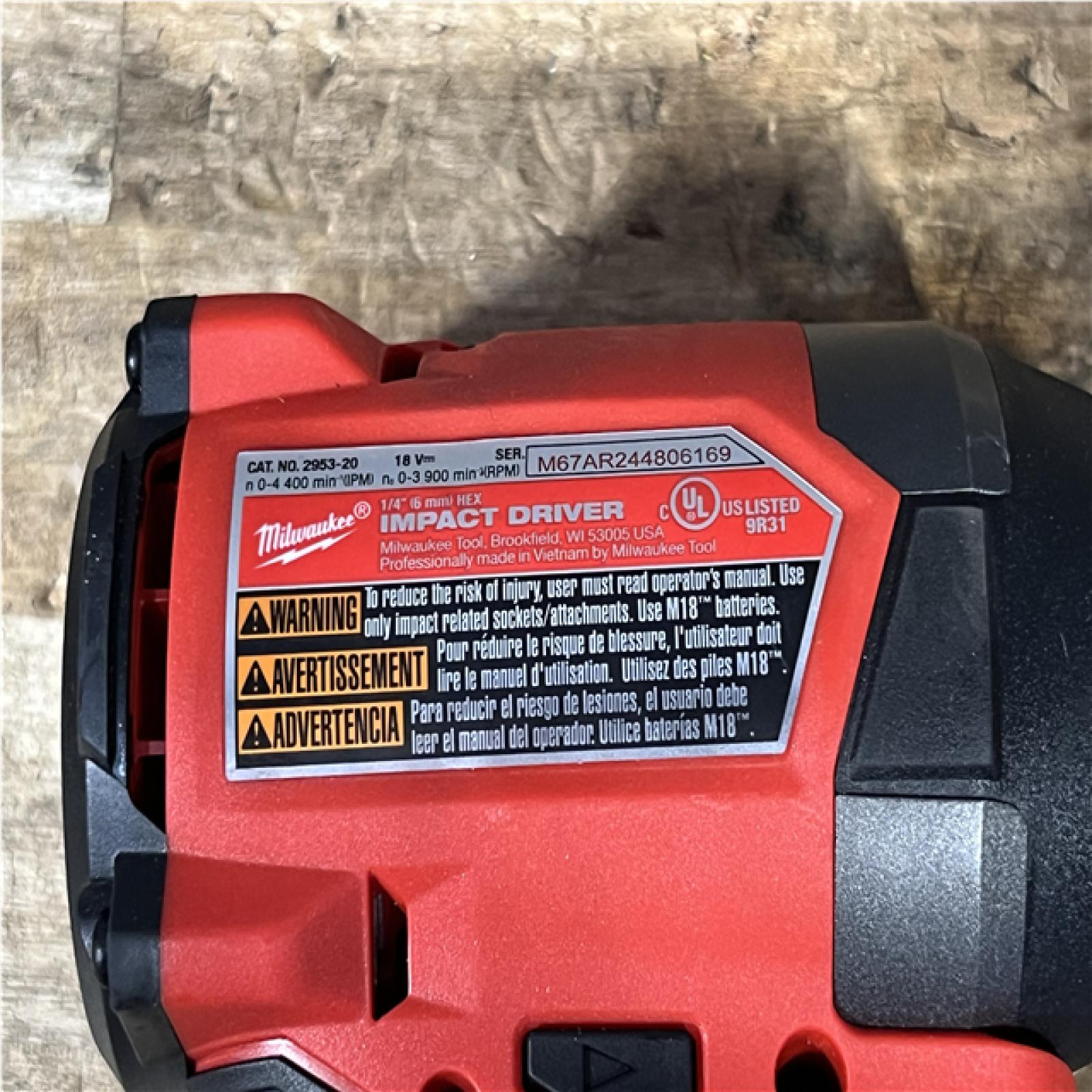 Houston Location AS-IS Milwaukee FUEL 18V Lithium-Ion Brushless Cordless 1/4 in. Hex Impact Driver (Tool-Only)