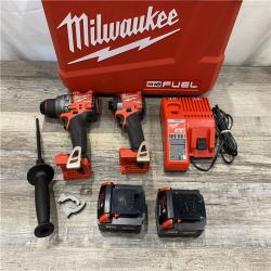 AS-IS Milwaukee FUEL 18V Lithium-Ion Brushless Cordless Hammer Drill and Impact Driver Combo Kit