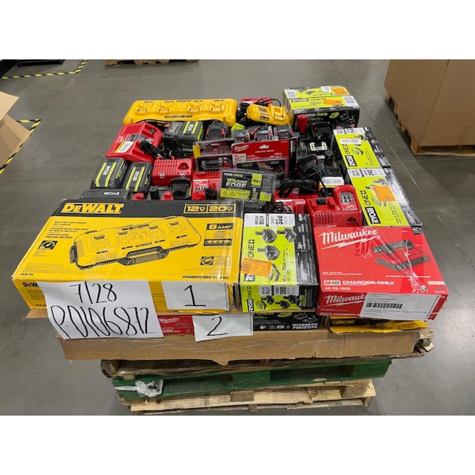 DALLAS LOCATION - AS-IS BATTERY AND CHARGERS PALLET