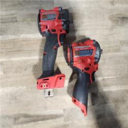 HOUSTON LOCATION - AS-IS MILWAUKEE 2 TOOL COMBO KIT W/ (2) BATTERY & CHARGER