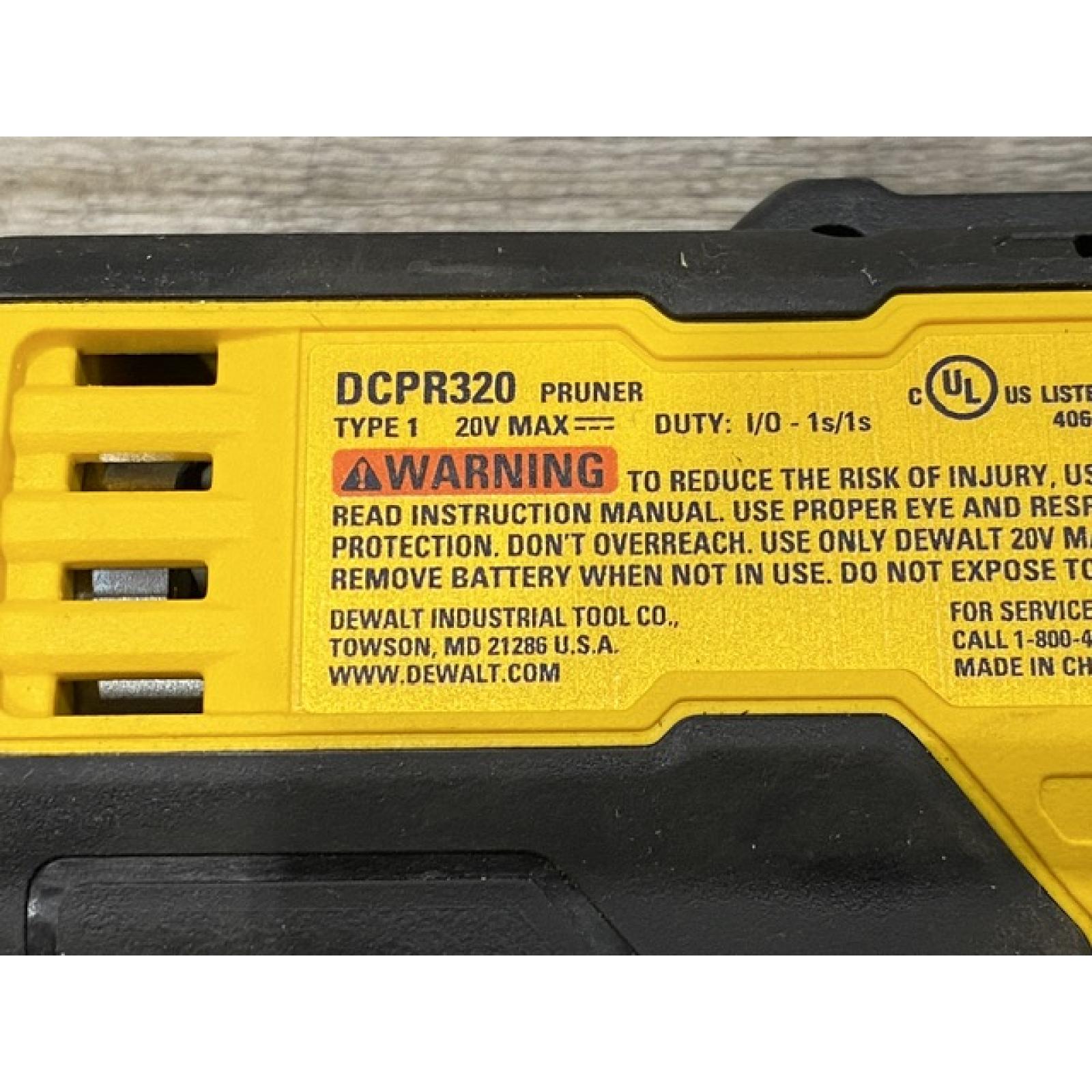 AS-IS DEWALT 20V MAX Cordless Battery Powered Pruner Kit