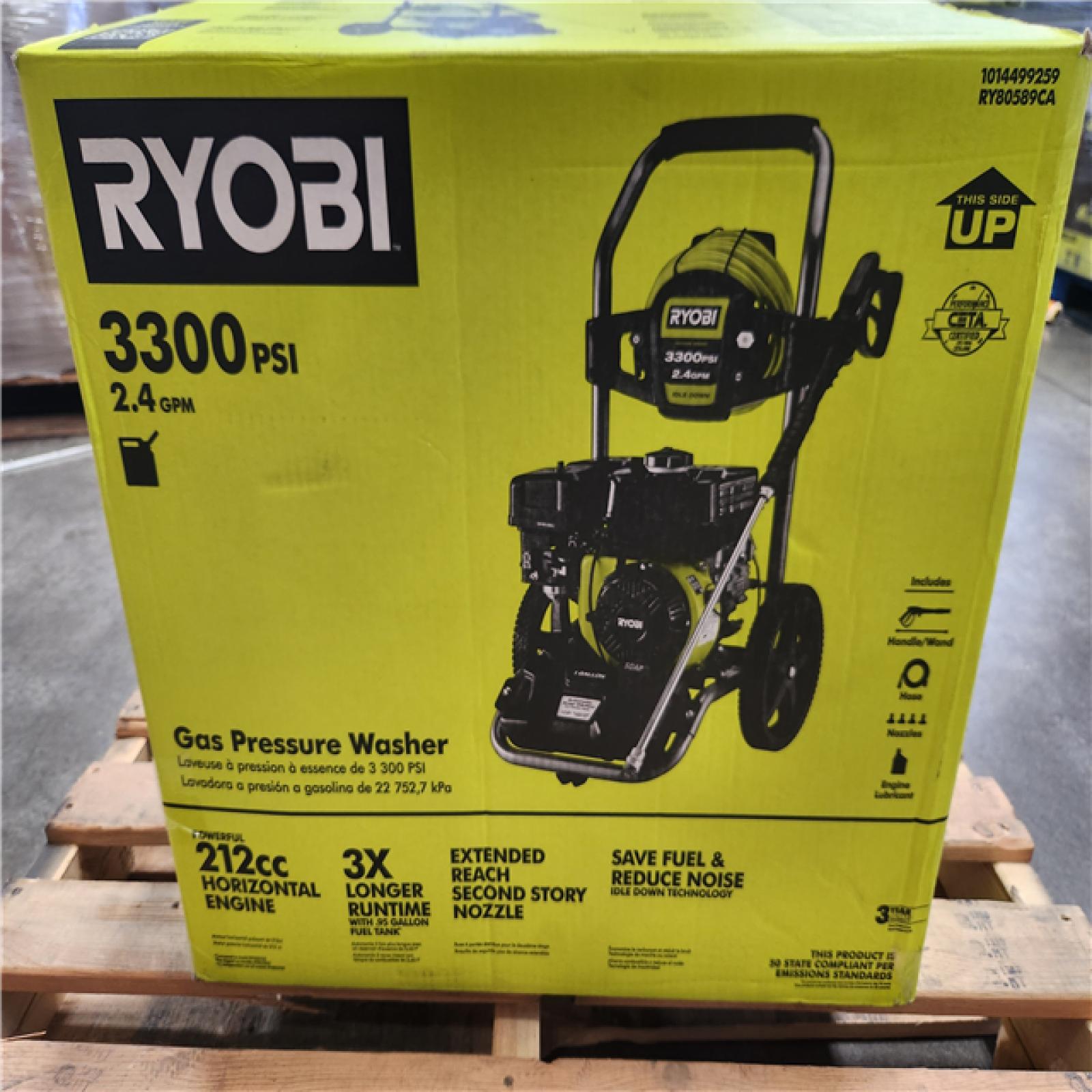 Phoenix NEW RYOBI 3300 PSI 2.4 GPM Cold Water Gas Pressure Washer with 212cc Engine