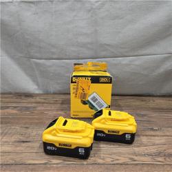 AS-IS DEWALT 20-Volt MAX XR Lithium-Ion Premium Battery Pack 6.0Ah (2-Pack)