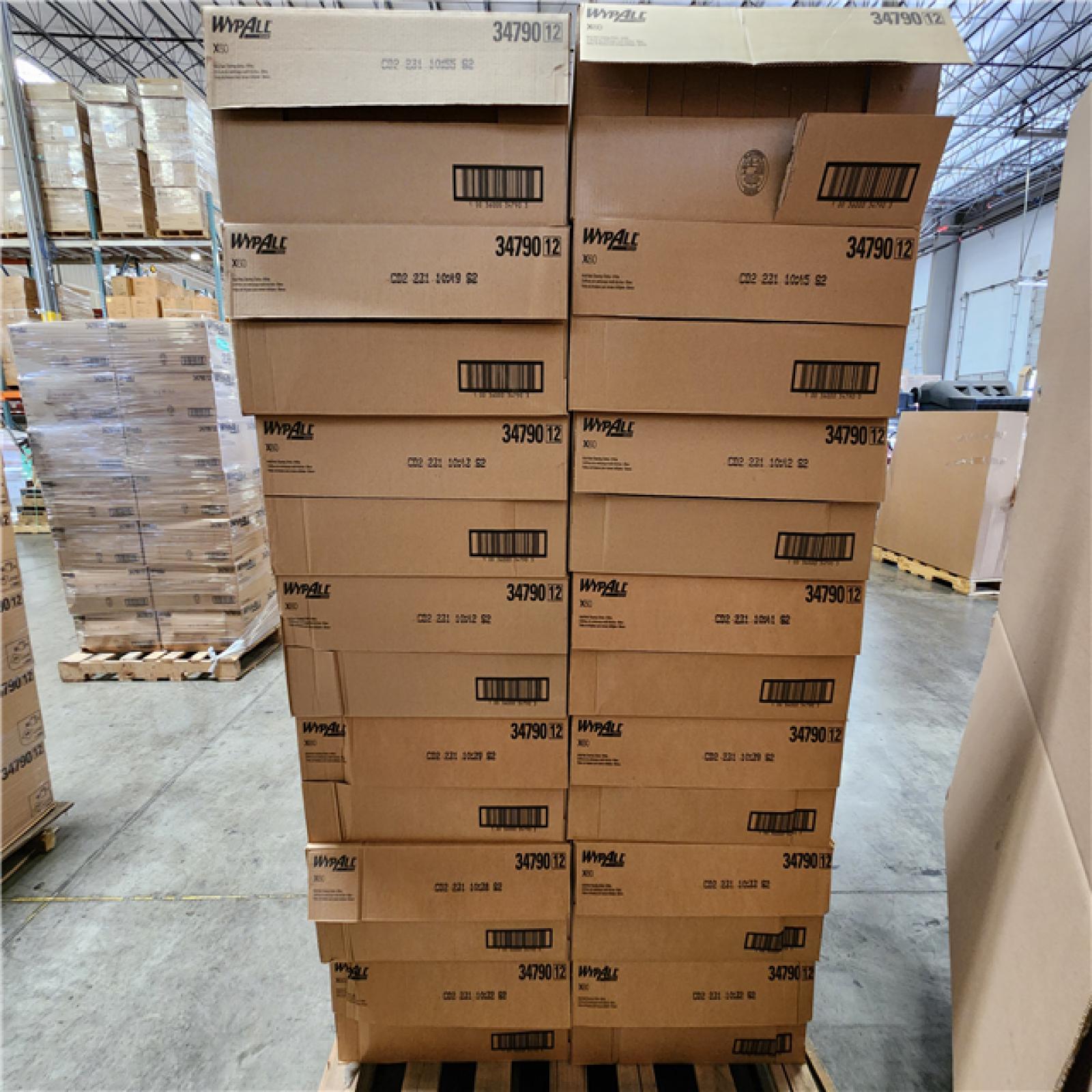 Phoenix Location NEW Wypall GeneralClean X60 Cloths Multi-Task Cleaning Wipes (34790), Strong and Absorbent Towels, White 126 Sheets Per Box Pallet (28-Boxes)