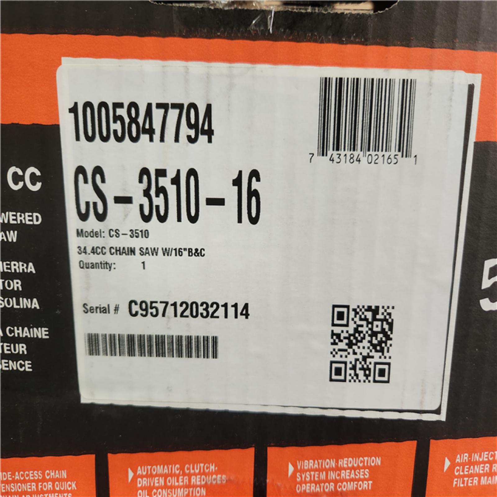 Phoenix NEW ECHO 16 in. 34.4 cc Gas 2-Stroke Engine Rear Handle Chainsaw