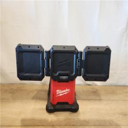 AS-IS- Milwaukee 18-Volt Lithium-Ion Cordless 4500 Lumens ROVER Dual Power Triple-Panel Flood & Area Light (Tool-Only)