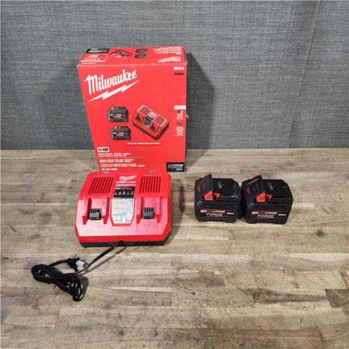 HOUSTON LOCATION - AS-IS M18 18-Volt Lithium-Ion REDLITHIUM FORGE Starter Kit with Two XC 8.0 Ah Battery and Dual Bay Rapid Charger