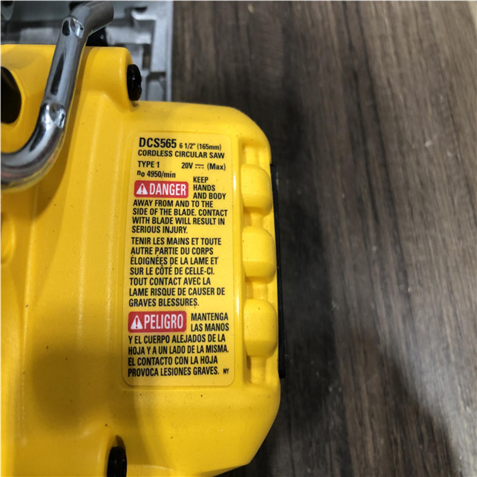 AS-IS DEWALT 20V MAX Cordless Brushless 6-1/2 in. Sidewinder Style Circular Saw (Tool Only)