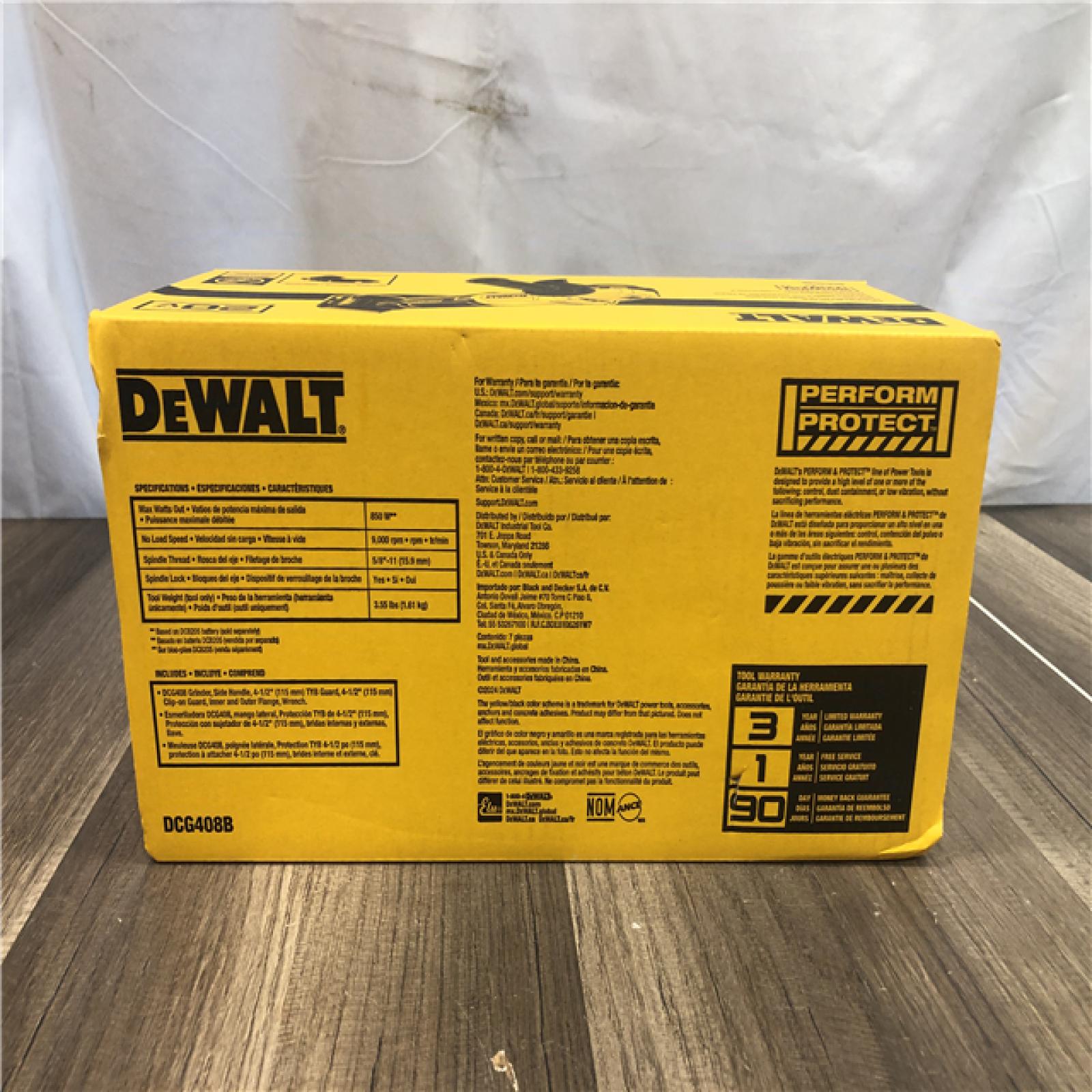 NEW- DEWALT 20V MAX Cordless Brushless 4-1/2 in. Angle Grinder with Paddle Switch (Tool Only)
