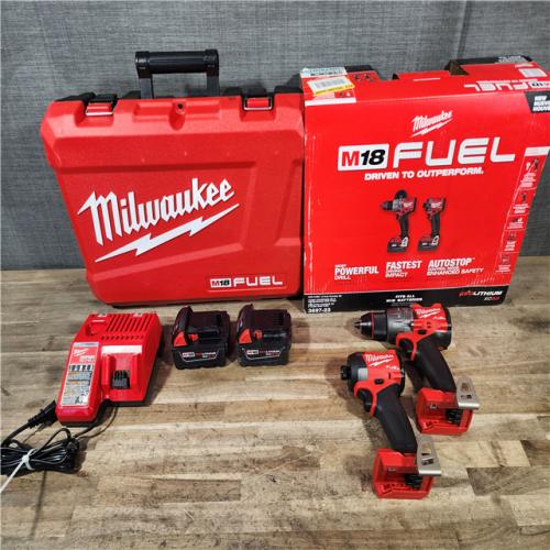 HOUSTON LOCATION - AS-IS (APPEARS LIKE NEW) Milwaukee FUEL 18V Lithium-Ion Brushless Cordless Hammer Drill and Impact Driver Combo Kit