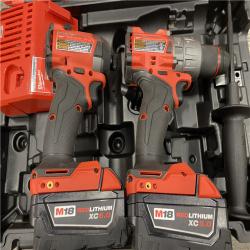 AS-IS Milwaukee FUEL 18V Lithium-Ion Brushless Cordless Hammer Drill and Impact Driver Combo Kit