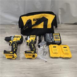 LIKE NEW! - DEWALT 20V MAX XR Cordless Drill/Driver, ATOMIC Impact Driver 2 Tool Combo Kit