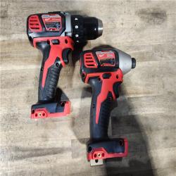 HOUSTON LOCATION - AS-IS Milwaukee 18V Cordless Brushed 2-Tool Drill/Driver and Impact Driver Kit