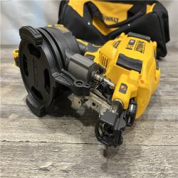 AS-IS DEWALT 20V MAX Lithium-Ion 15-Degree Electric Cordless Roofing Nailer Kit