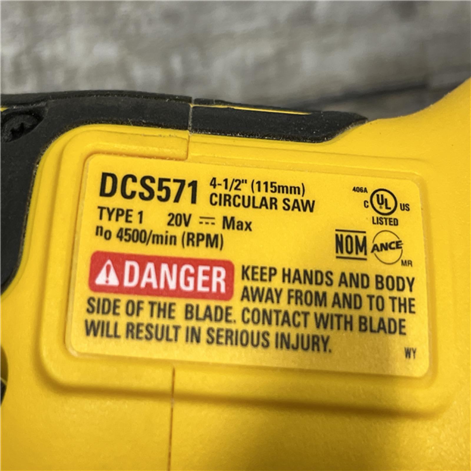 AS-IS DEWALT ATOMIC 20V MAX Cordless Brushless 4-1/2 in. Circular Saw (Tool Only)