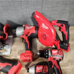 HOUSTON LOCATION - AS-IS Milwaukee M18 18-Volt Lithium-Ion Cordless Combo Kit (9-Tool) with (2) Batteries  Charger  and Tool Bag