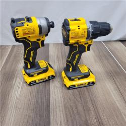 AS-IS DEWALT ATOMIC 20-Volt MAX Lithium-Ion Cordless Combo Kit (2-Tool) with (2) 2.0Ah Batteries, Charger and Bag