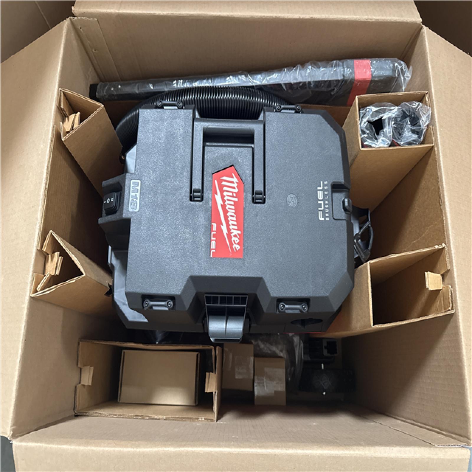 CALIFORNIA AS IS MILWAUKEE 12 GALLON DUAL BATTERY WET DRY VACUUM KIT