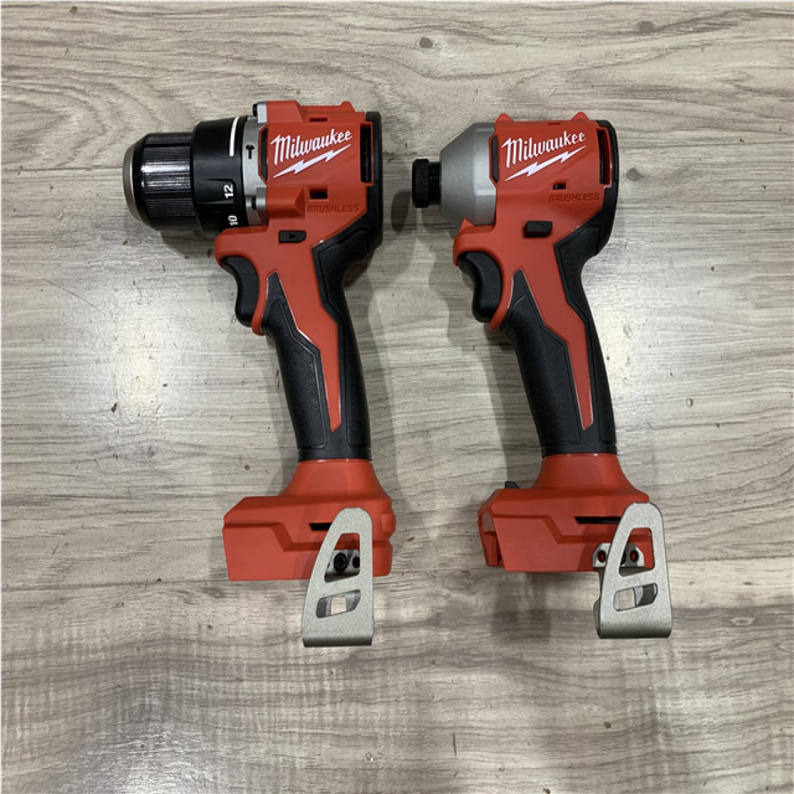 AS-IS Milwaukee 18-Volt Lithium-Ion Brushless Cordless Compact Hammer Drill/Impact Combo Kit