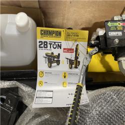 DALLAS LOCATION- AS-IS CHAMPION 28-Ton 224cc Vertical/Horizontal Op Log Splitter w/ Funnel & Hydraulic Oil