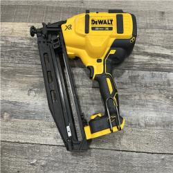 AS-IS DEWALT 20V MAX XR Lithium-Ion Electric Cordless 16-Gauge Angled Finishing Nailer (Tool Only)