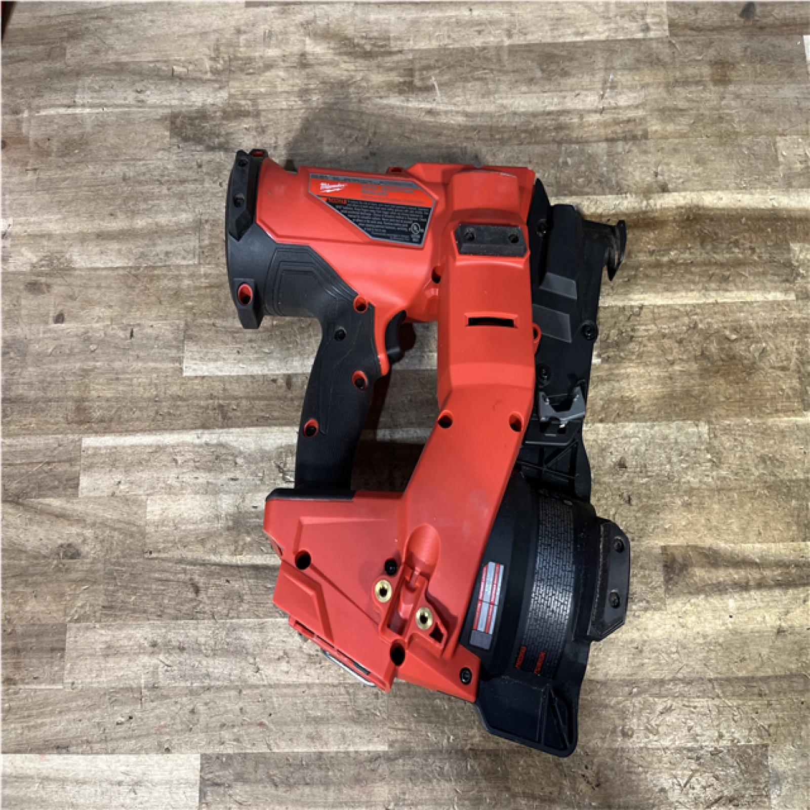 Houston Location AS-IS Milwaukee FUEL 18-Volt Lithium-Ion Brushless Cordless Coil Roofing Nailer (Tool Only)