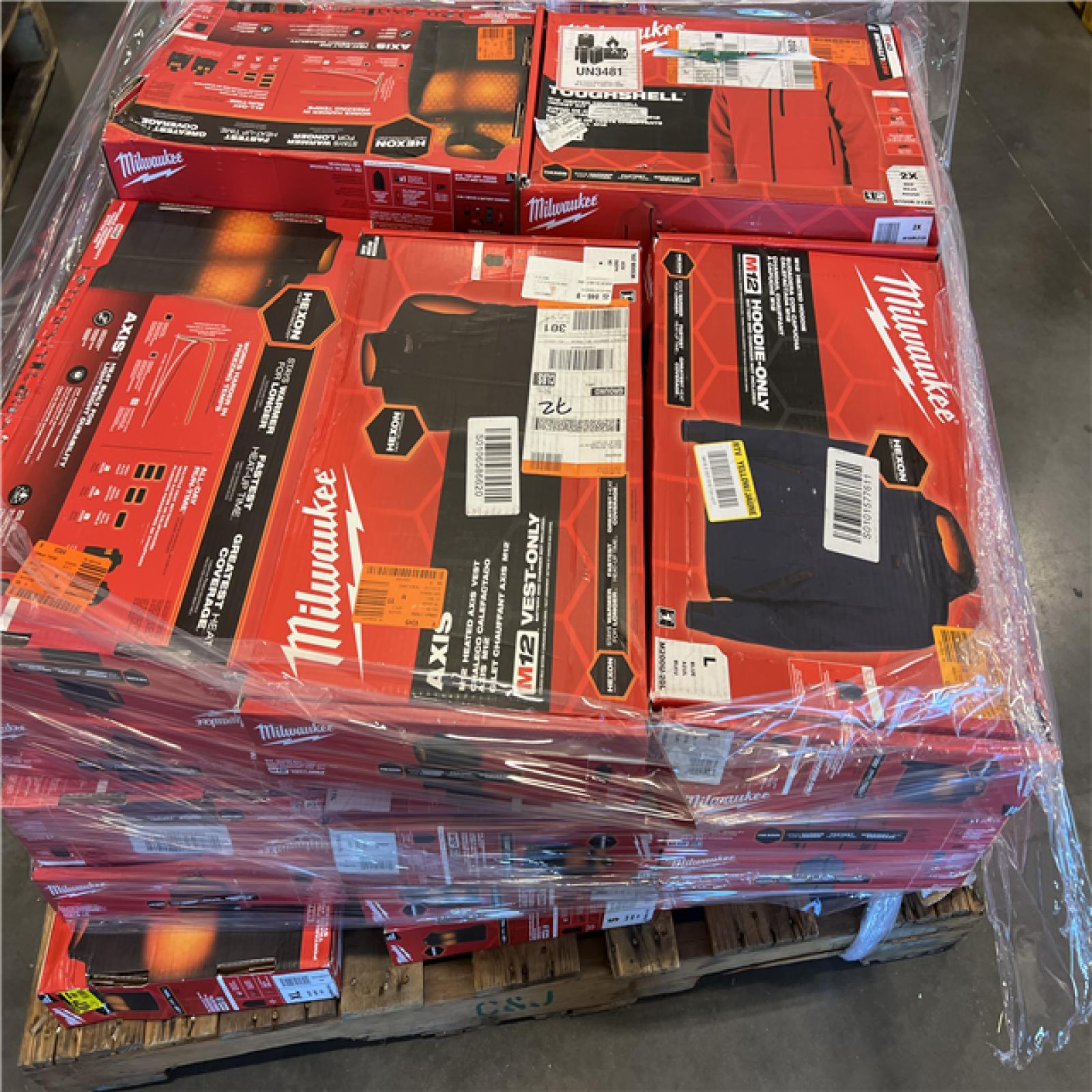 DALLAS LOCATION - AS-IS MILWAUKEE JACKET PALLET (25 COUNT)