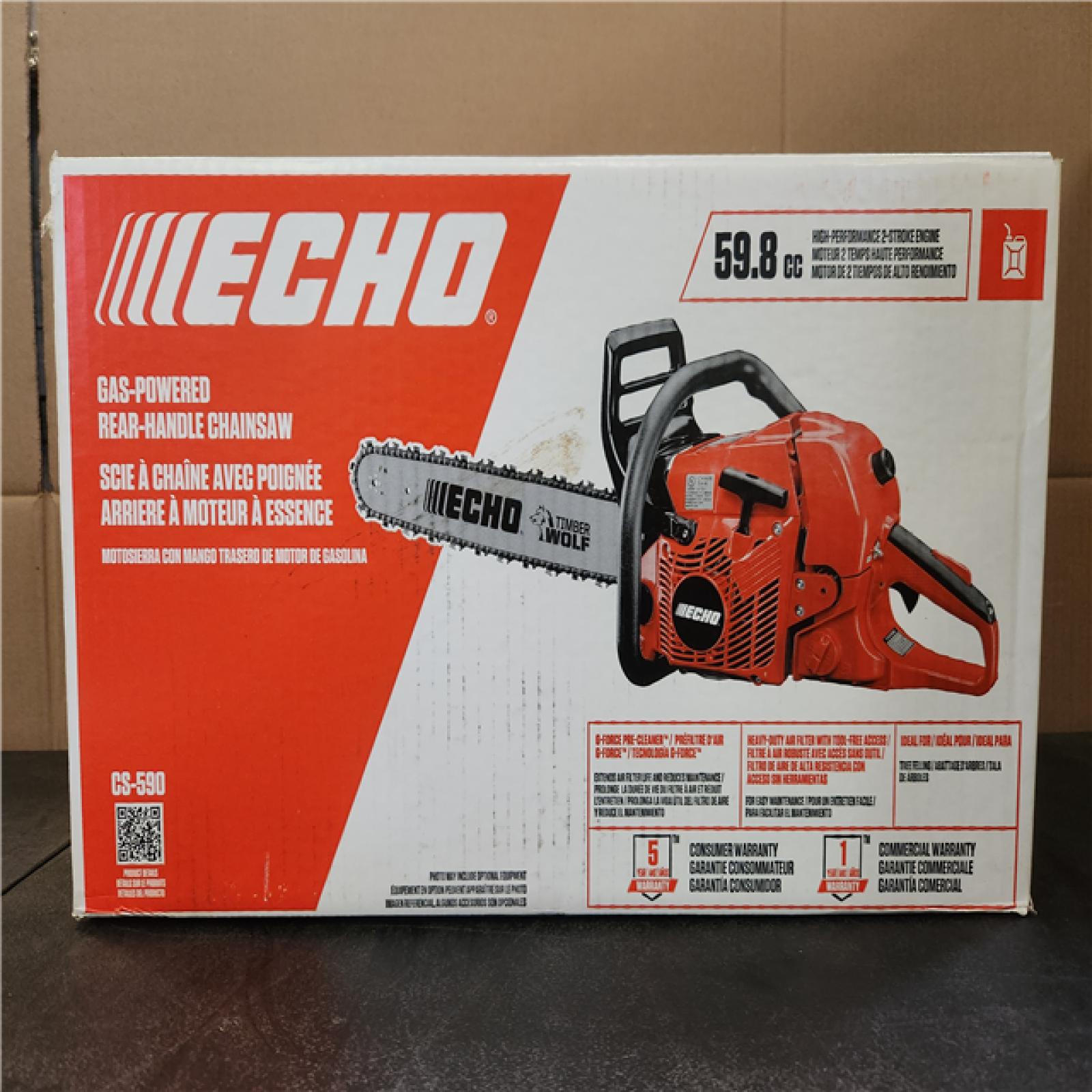 Phoenix AS-IS ECHO 20 in. 59.8 cc Gas 2-Stroke Rear Handle Timber Wolf Chainsaw