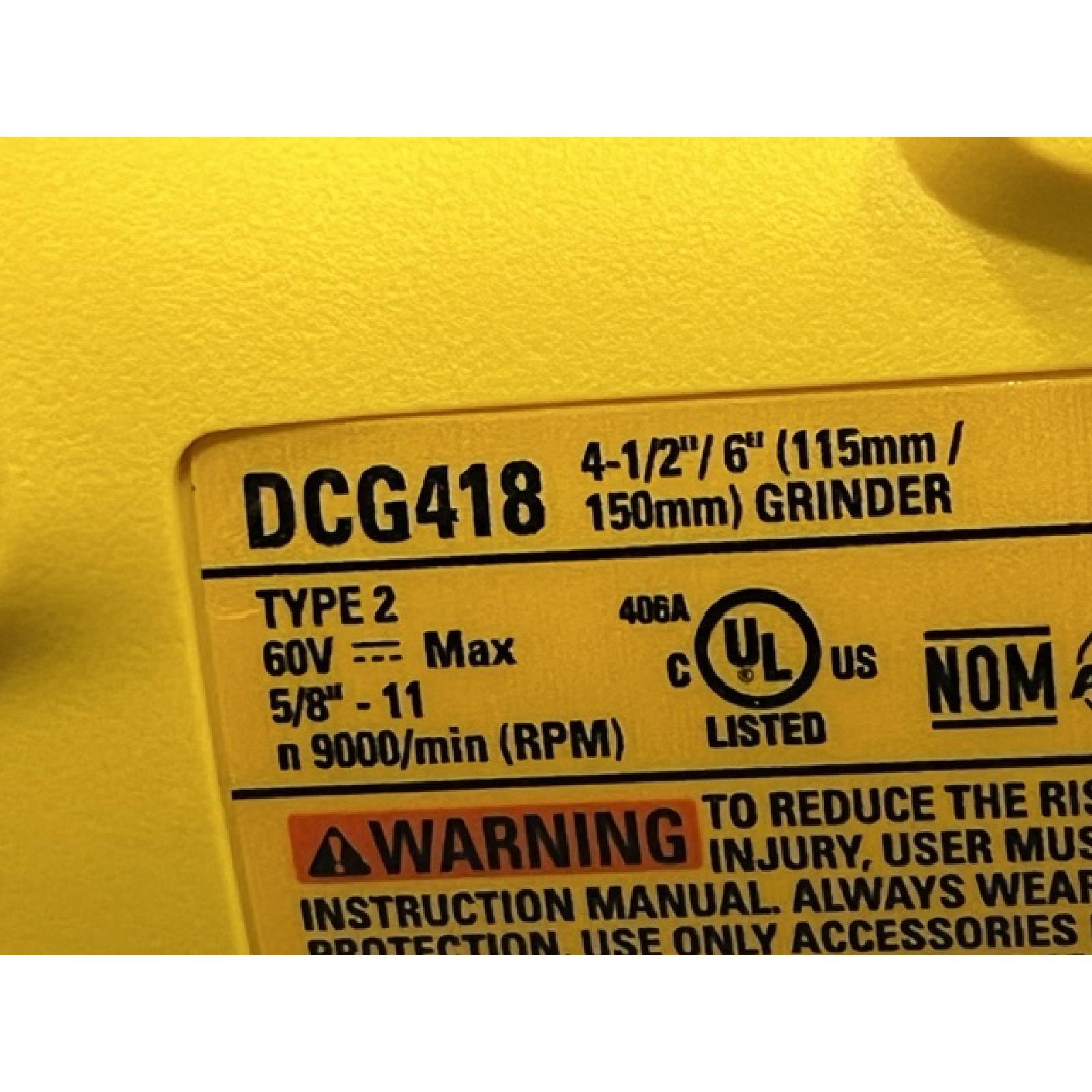 AS-IS DEWALT FLEXVOLT 60V MAX Cordless Brushless 4.5 in. to 6 in. Small Angle Grinder with Kickback Brake (Tool Only)