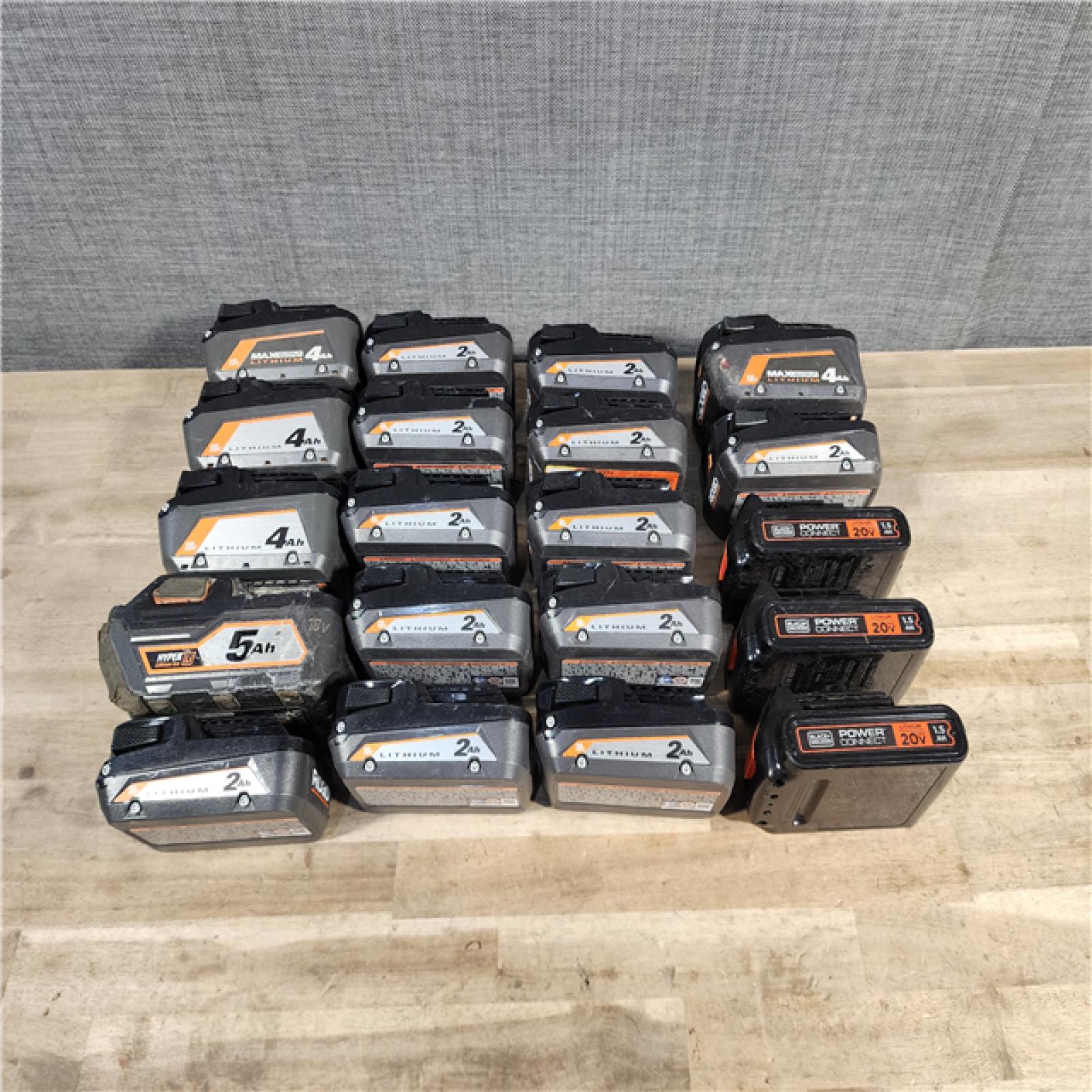 HOUSTON LOCATION - AS-IS MIXED BATTERY PACK QTY - 20