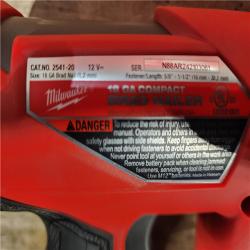 HOUSTON LOCATION - AS-IS Milwaukee  FUEL 12-Volt Lithium-Ion Brushless Cordless 18-Gauge 1-1/2 in. Compact Brad Nailer (Tool Only)
