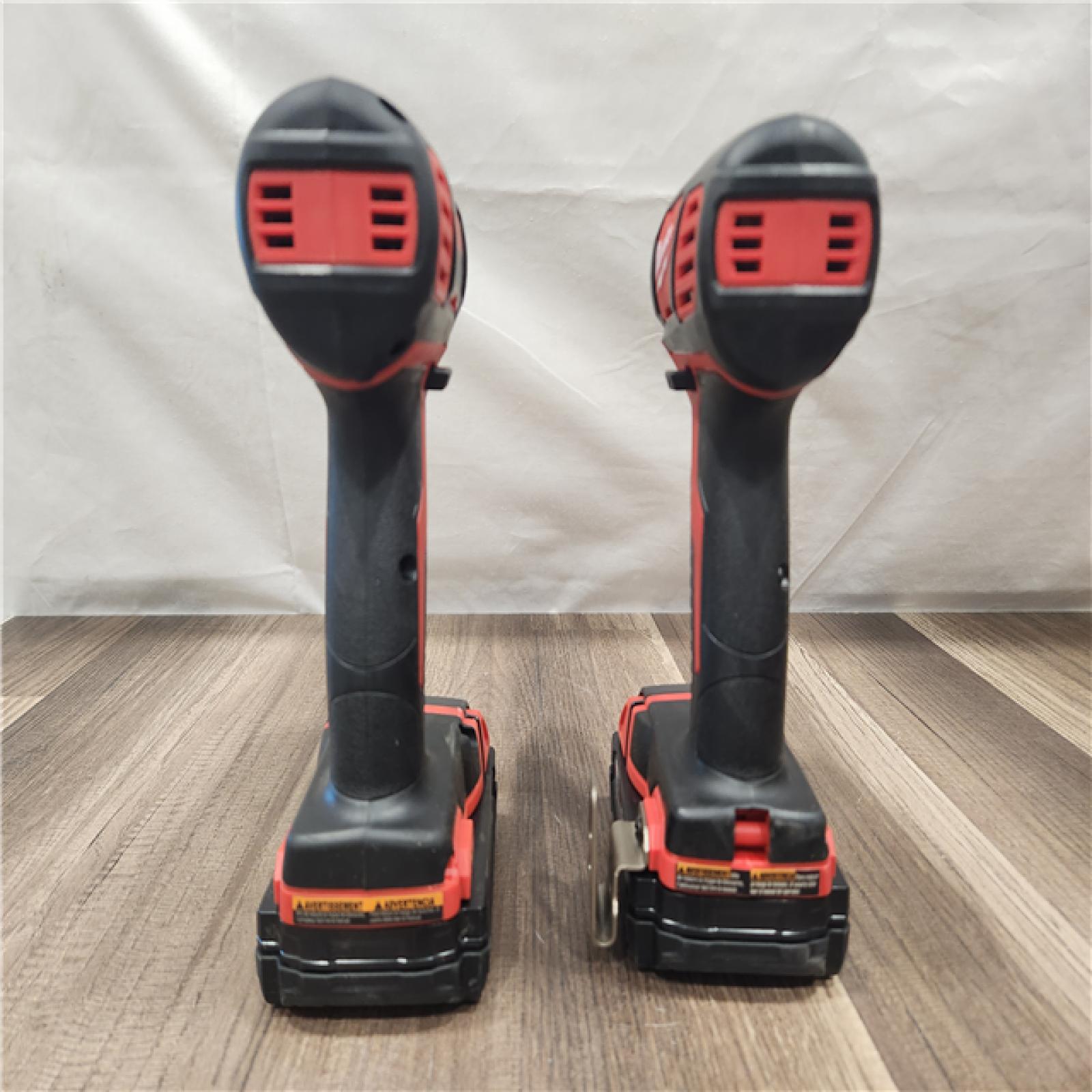 AS-IS- Milwaukee 18V Cordless Brushed 2-Tool Drill/Driver and Impact Driver Kit
