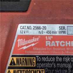 AS-IS Milwaukee FUEL 12V Cordless High Speed 1/4 in. Ratchet (Tool-Only)