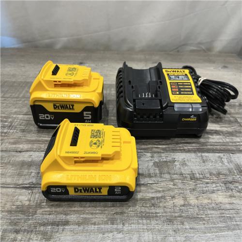 AS-IS DEWALT 20V MAX Lithium-Ion Battery Kit with 5.0Ah and 2.0Ah Battery and Charger