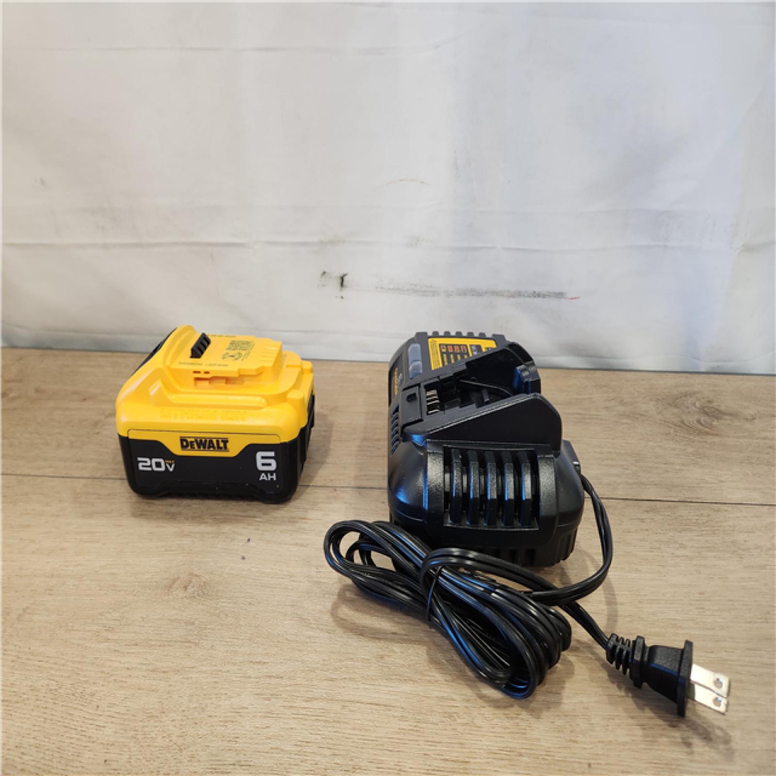 AS-IS- DEWALT 20V MAX Lithium-Ion 6.0 Ah Battery and Charger