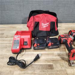 HOUSTON LOCATION - AS - IS Milwaukee 2 Tool Combo Kit W/ (2) Battery & Charger