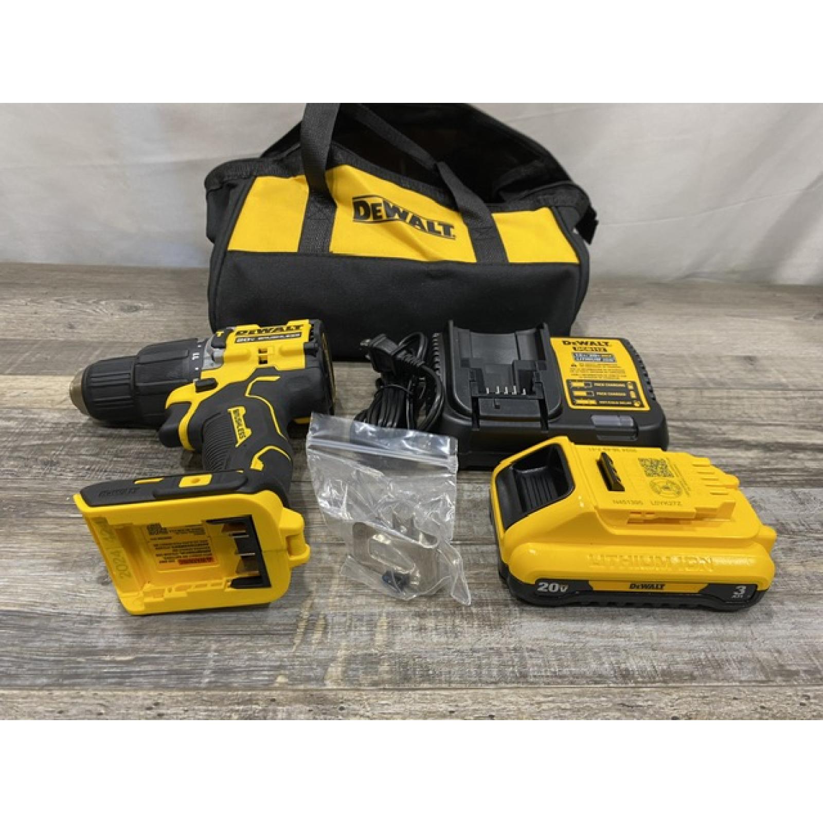 AS-IS DEWALT ATOMIC 20V Cordless 1/2 in. Compact Hammer Drill Kit
