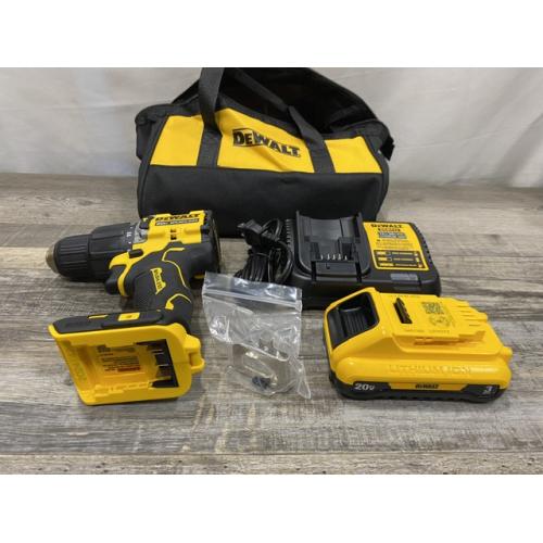 AS-IS DEWALT ATOMIC 20V Cordless 1/2 in. Compact Hammer Drill Kit
