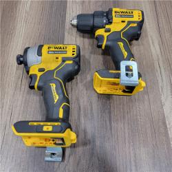 AS-IS DEWALT 20V MAX XR Hammer Drill and ATOMIC Impact Driver 2 Tool Cordless Combo Kit with (2) 4.0Ah Batteries, Charger, and Bag