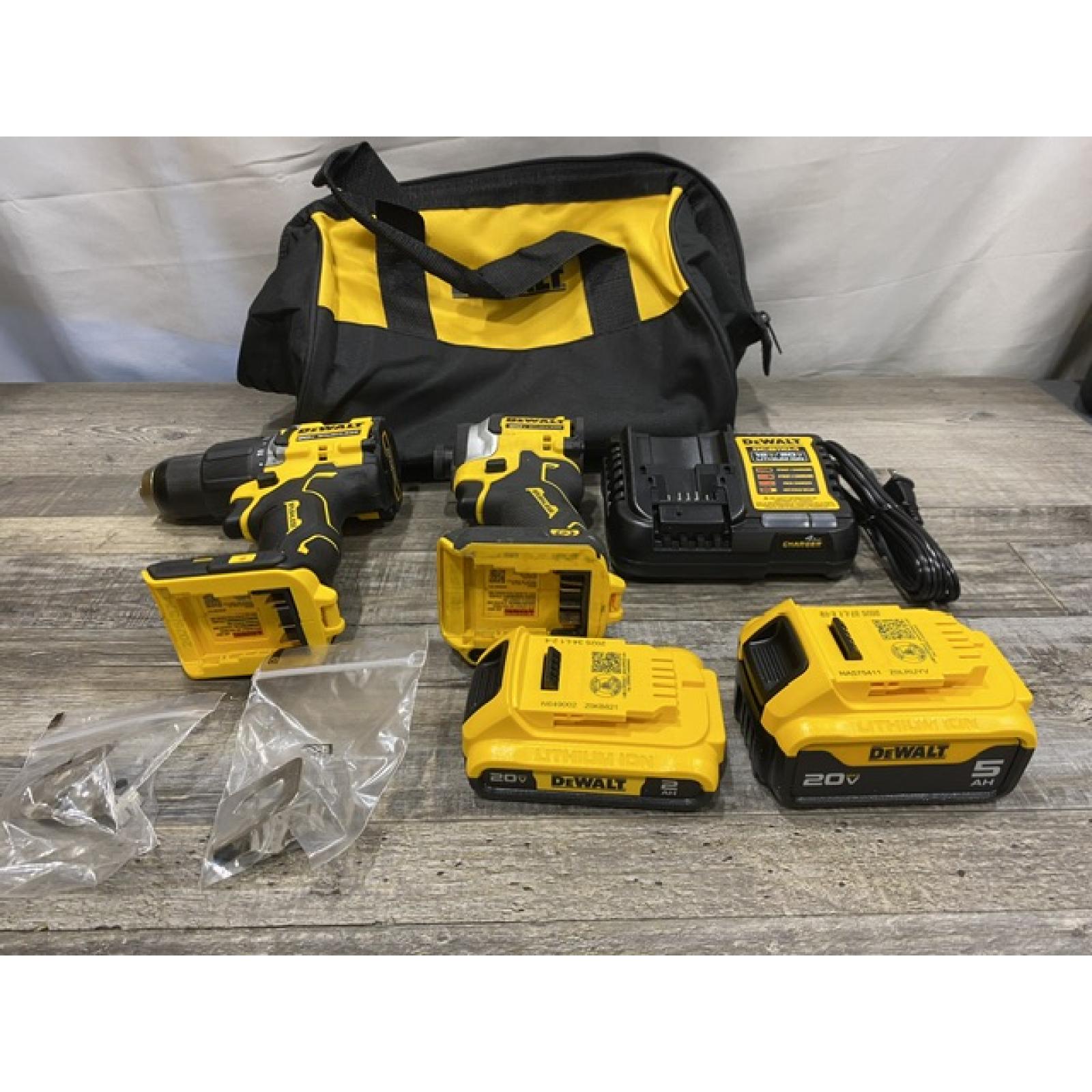 AS-IS DEWALT ATOMIC 20V MAX Lithium-Ion Cordless 2-Tool Combo Kit
