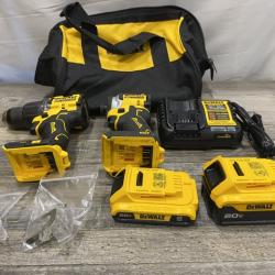 AS-IS DEWALT ATOMIC 20V MAX Lithium-Ion Cordless 2-Tool Combo Kit
