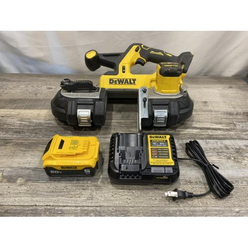 AS-IS DEWALT 20-Volt MAX Lithium-Ion 3-3/8 in. Cordless Band Saw Kit
