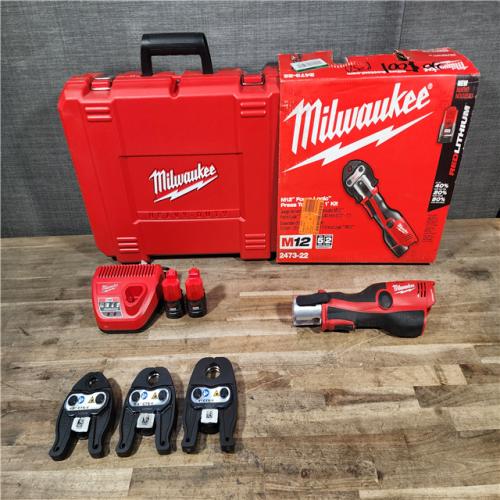 HOUSTON LOCATION - AS-IS (APPEARS LIKE NEW) M12 12-Volt Lithium-Ion Force Logic Cordless Press Tool Kit (3 Jaws Included) with Two 1.5 Ah Battery and Hard Case