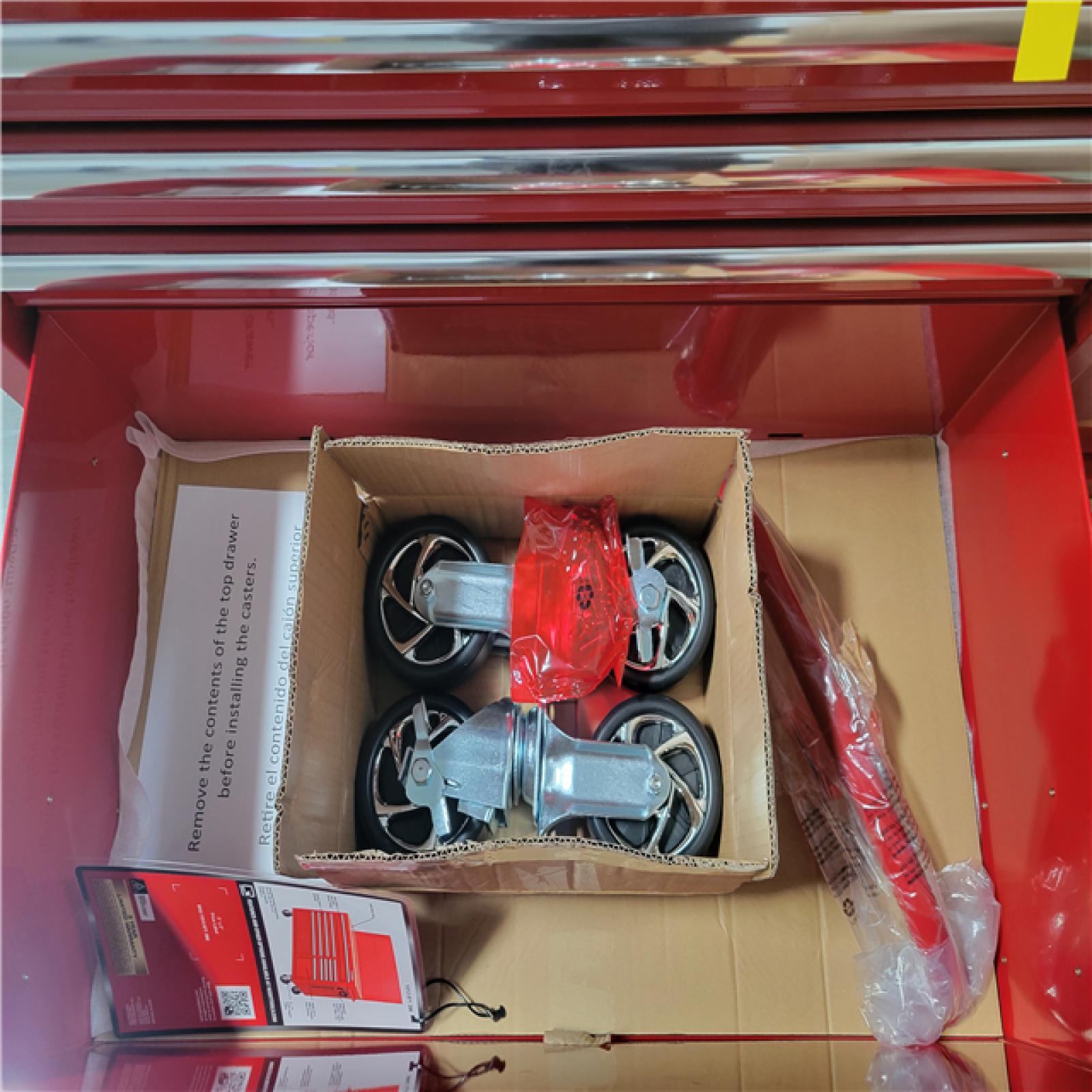 California AS-IS HUSKY 10 Drawer Mobile Workbench with Pegboard; Appears in Excellent Condition